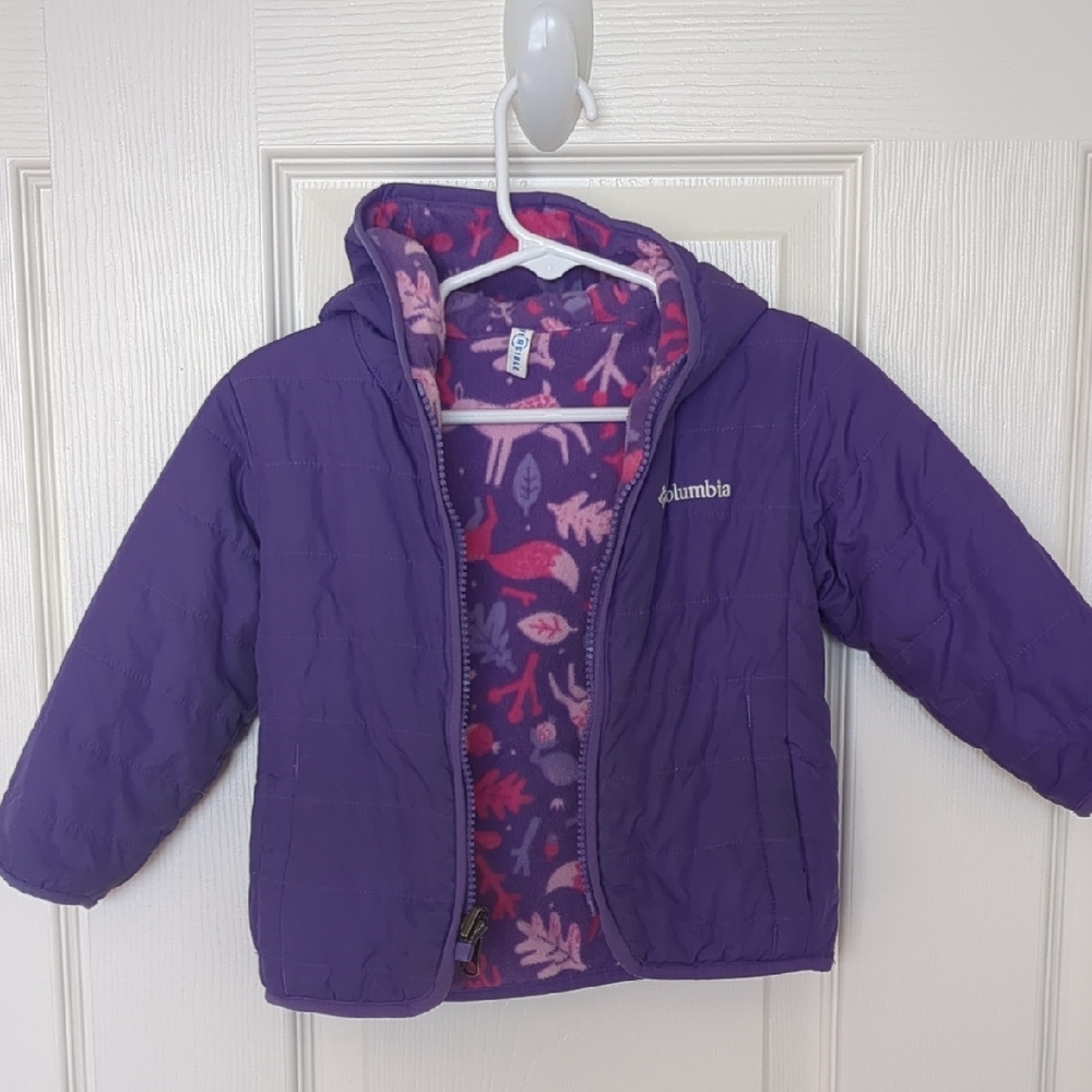 Columbia Purple Toddler Jacket with Patterned Lining